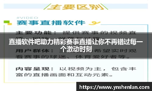 直播软件吧助力精彩赛事直播让你不再错过每一个激动时刻