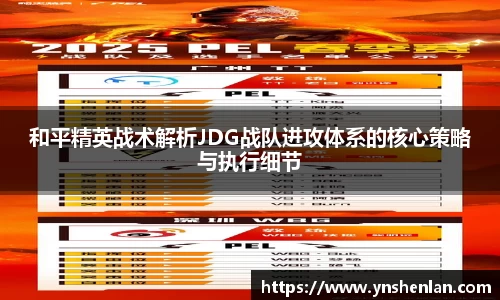 和平精英战术解析JDG战队进攻体系的核心策略与执行细节