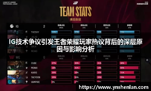 IG技术争议引发王者荣耀玩家热议背后的深层原因与影响分析