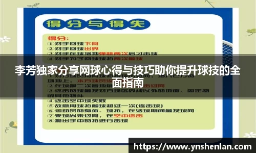 李芳独家分享网球心得与技巧助你提升球技的全面指南